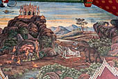 Detail from a mural painting with a 'Ramakien' motif - Thai version of the Indian Ramayana - from the temple complex of the Emerald Buddha, Bangkok (late 18th century) 